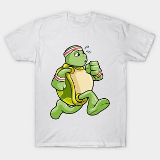 Turtle as jogger with a sweatband T-Shirt